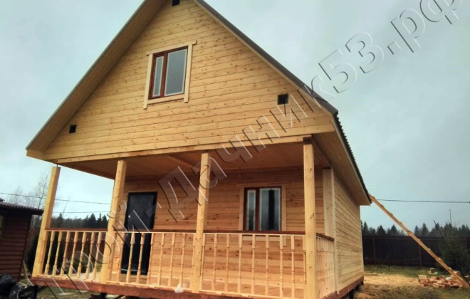 2 Брусовой дом К-14 6×9, 92 м², Московская область, Можайский район, деревня Синичино, ДНП Лесная поляна (1)